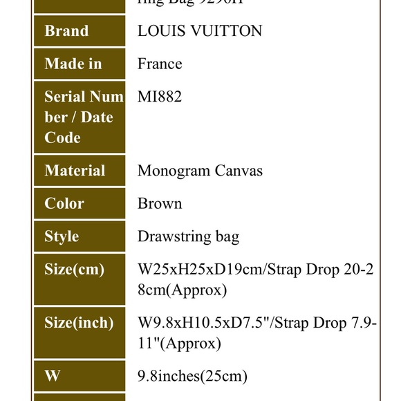 Authentic Louis Vuitton
Monogram Petit Noe M42226
Shoulder Drawstring Bag - Picture 12 of 14